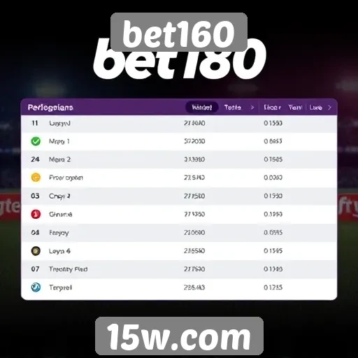 Exploração das funcionalidades do site bet160